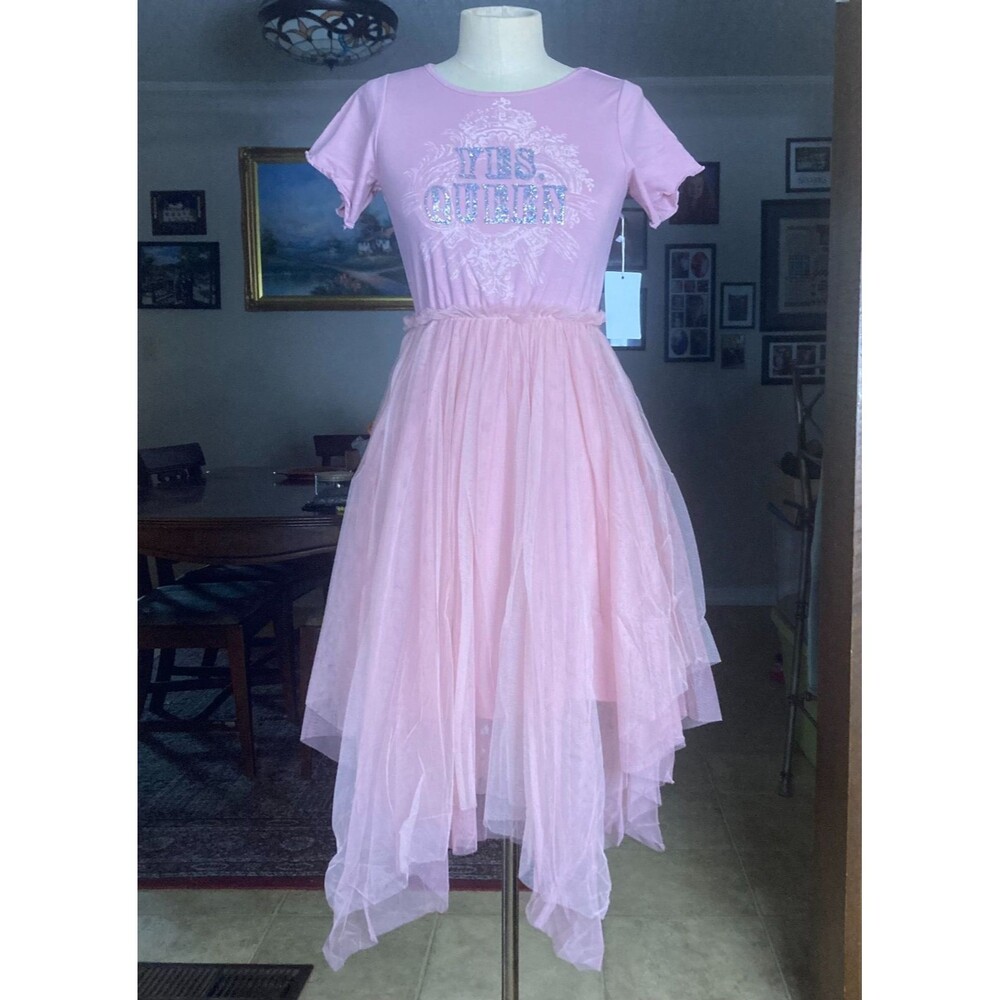 Joyfolie Mia Joy Feya Dress Girls 10 Pink Tulle Yes Queen Sparkle Boho Whimsical